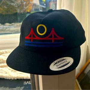 Bay Bridge Snapback hat. One size. Black. Brand new never worn!
